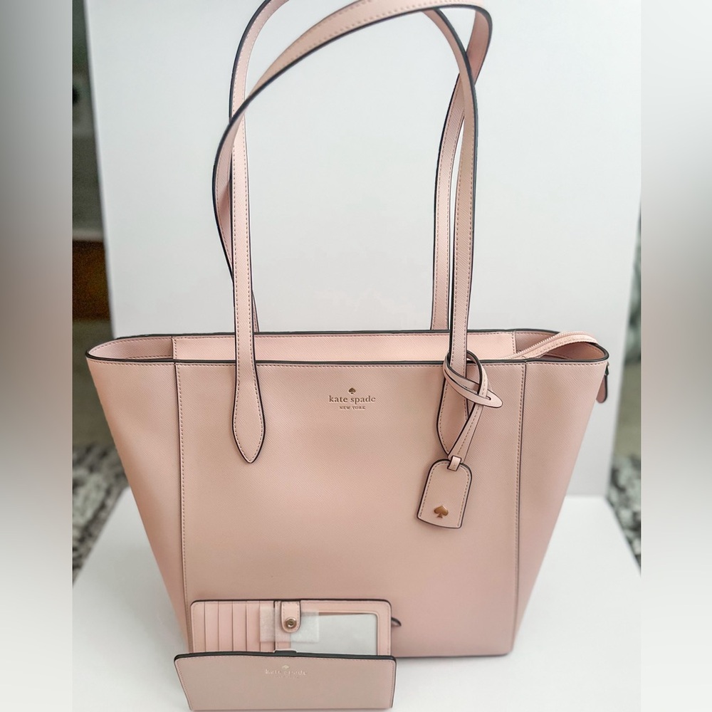 Kate Spade Pink Tote and Wallet, NEW